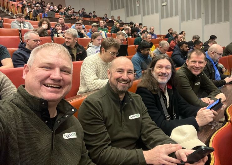 4 of 5 Foundation staff at FOSDEM
2025