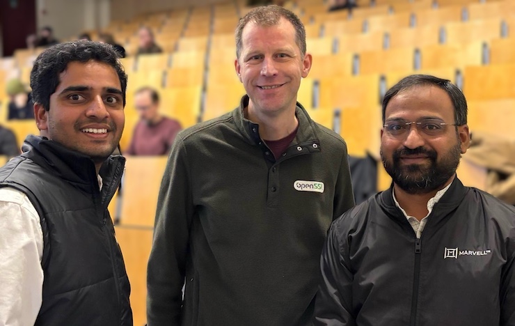 Venkata, Matt and Varun after the talk